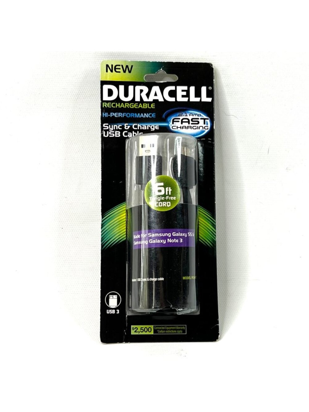 New Duracell PRO440 Micro USB Charge Sync Cable Samsung Galaxy S5 & Note 3